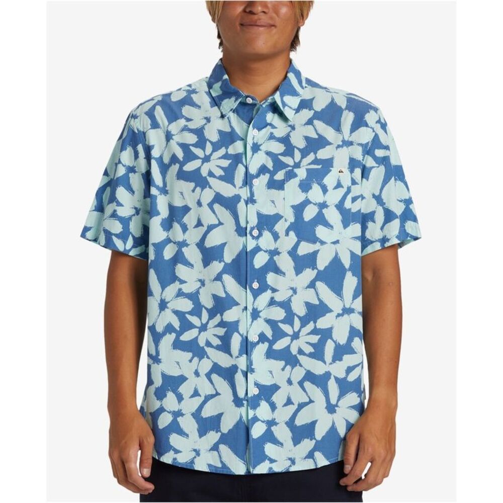 Quiksilver Mens Apero Floral Printed Button Up Shirt, NWT